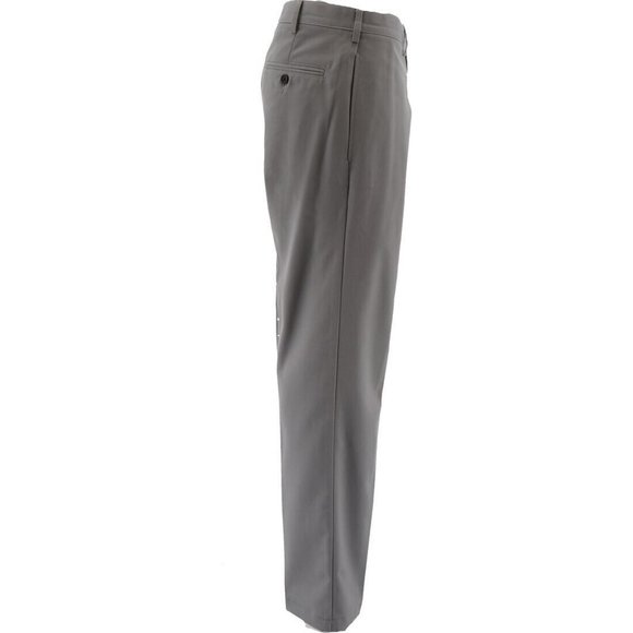 NWT LANDS' END TRADITIONAL FIT PERFORMANCE CHINO PANTS CEMENT GREY 44 TALL - Picture 2 of 10